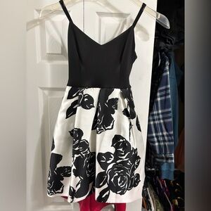 Teeze Me Black Dress with White Accents